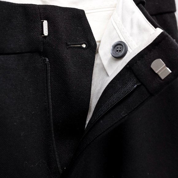 Gucci Black Wool Pants w/ White Stripe - Picture 7 of 13